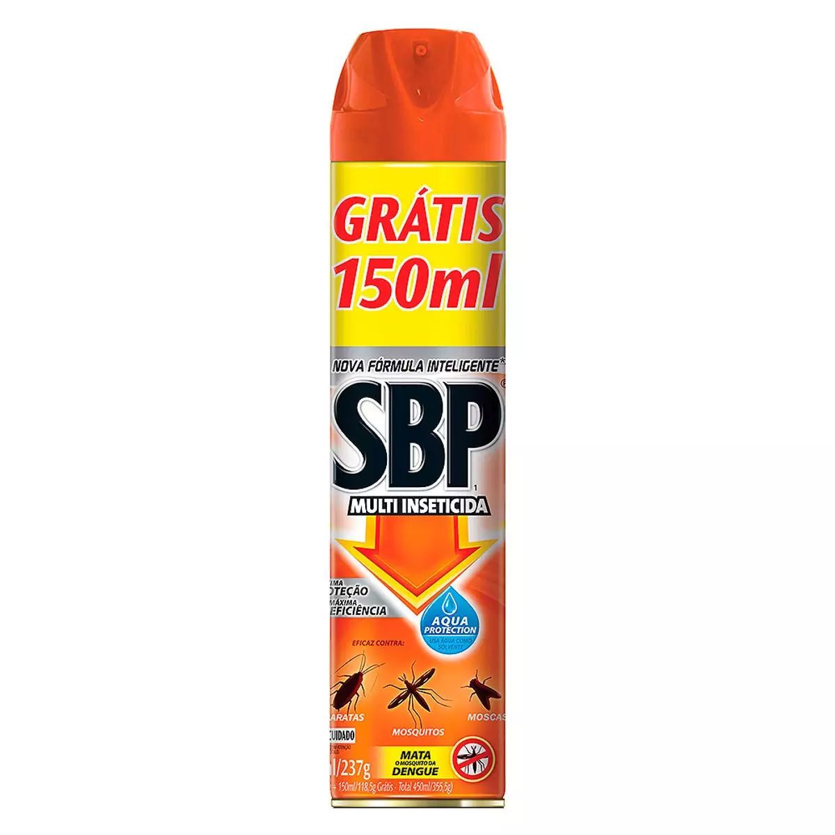 Multi-Inseticida Aerossol Óleo de Citronela SBP Frasco 450ml Grátis 150ml